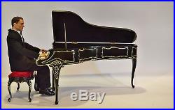 16 Scale Furniture for Fashion Dolls & 23035BKG 2015 Grand Piano & Bench
