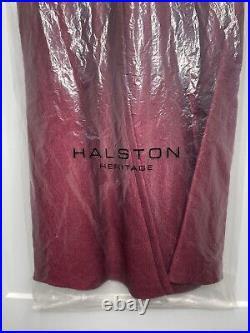 BRAND NEW Halston Heritage Dress Size 4 Cross Neck Twill Formal Gown NWT $249