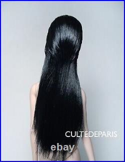 ELVIRA Custom Black Wig For Fashion Royalty 1/6 Scale dolls By CULTE DE PARIS