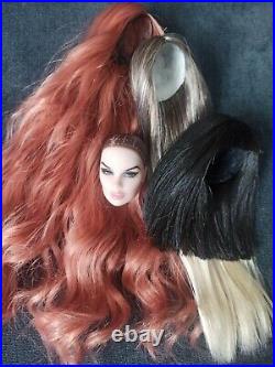 Fashion royalty Vanessa ooak head+ 3 wigs